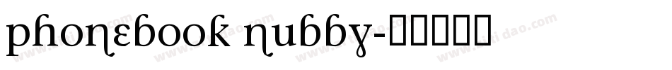 phonebook nubby字体转换